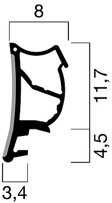 Profilquerschnitt
2054 (M 1:1)