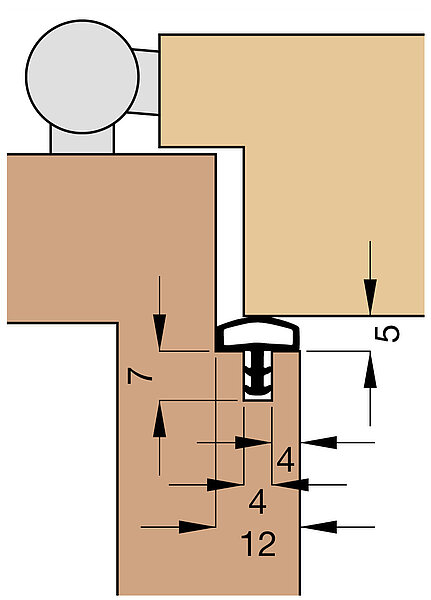 Dichtung/Butylprofil A53159 für Tür- und Torrahmen - pro Meter verkauft -  CF13494 